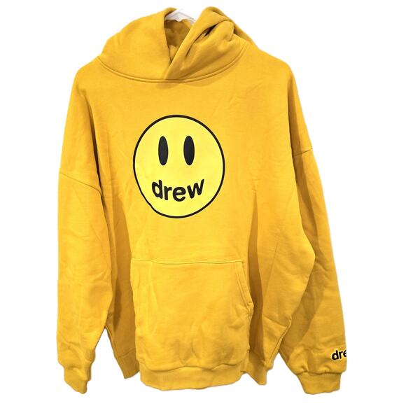 Drew House Oversized Med  Golden Yellow Drew House Mascot Heavyweight Hoodie - Picture 1 of 8
